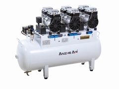 90L stille luchtcompressor olievrije 2500W tandheelkundige luchtcompressor