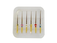 Tandheelkundige Endo Files Warmte geactiveerd Gouden NITI Flexible Tandheelkundige Files Rotary Root Canal Files