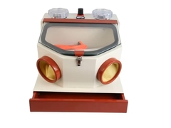 Bekijk Waarom Kiezen voor Grote Raam Twin Pen Tandheelkundige Zandstraler Met Lade Krachtige Tandtechnisch Laboratorium Apparatuur