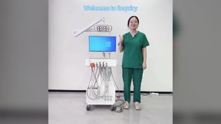 Tandheelkundige behandelunit met intra-orale camera, verstelbaar LED-onderzoekslicht en Windows-computersysteem