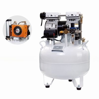 Olievrije tandheelkundige luchtcompressor met droger 32L stille vacuümpompcompressor