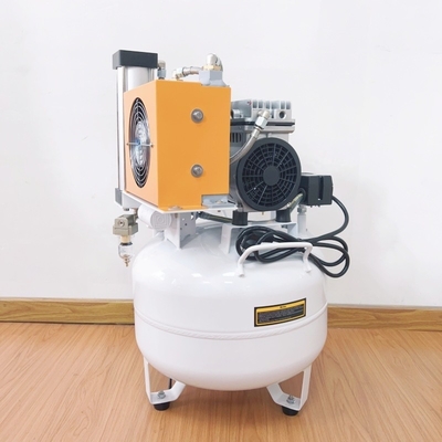 Olievrije tandheelkundige luchtcompressor met droger 32L stille vacuümpompcompressor