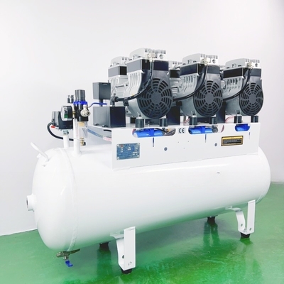 90L stille luchtcompressor Olievrij 2500W tandheelkundige luchtcompressor gebruikt voor 6 tandheelkundige stoelen