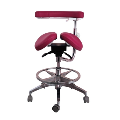 Luxe design tandheelkundige verstelbare assistent stoelen Microfiber leer tandarts zadel kruk