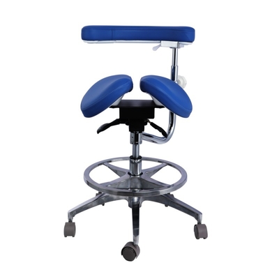Luxe design tandheelkundige verstelbare assistent stoelen Microfiber leer tandarts zadel kruk