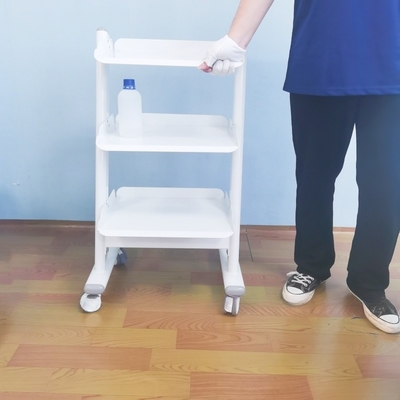 Tandheelkundige kliniek 3 laag tandheelkundige trolley ziekenhuis mobiele instrumentenwagen met 4 universele wielen