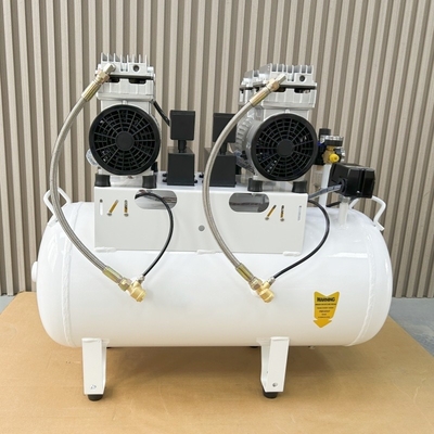 1100W tandheelkundige vacuümpompcompressor 60L Low Noise OEM/ODM tandheelkundige dubbele luchtcompressor