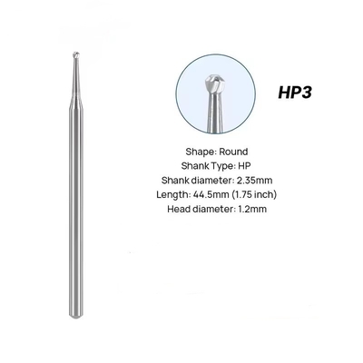 Tungsten HP Polijstcarbide Bur 2,35mm Tandheelkundige HP Carbide Bur Voor rechte handstuk