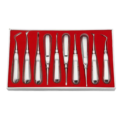 10 stuks tandheelkundige lift kit tandarts chirurgische gereedschappen roestvrij staal tandheelkundige wortel lift