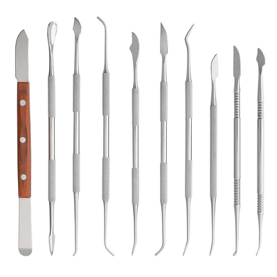 Tweevoudig tandheelkunstbeeldmesser van roestvrij staal 10 stuks/set