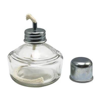 Tandheelkundig laboratorium Glas Alcoholbrander 120 ml Spirit Lamp Metalen Kap Alcoholbrander Lamp Met Geweven Wick