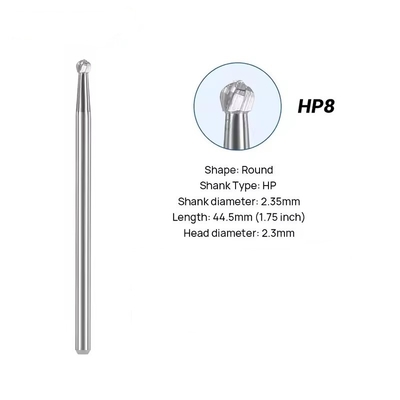 Tandheelkundig laboratorium wolfraamcarbide burs 10pcs/box tandheelkundige ronde carbide burs voor polijsten