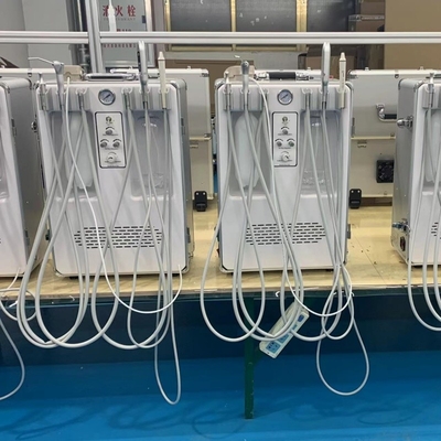Anzhe mobiele tandheelkundige turbine-eenheid met 4 gereedschapsholder draagbare tandheelkundige eenheid systeem met ingebouwde luchtcompressor