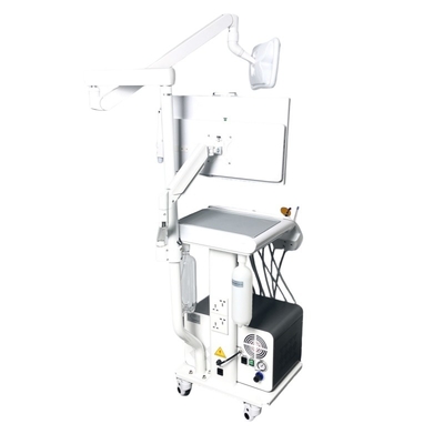Luxe tandheelkundige trolley cart mobiel tandheelkundige behandeling bureau draagbare tandheelkundige eenheid met tanden whitening LED lamp