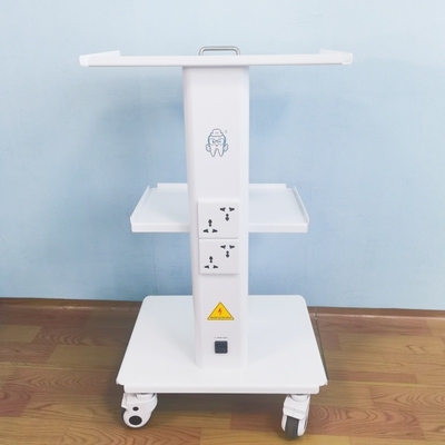 Tandheelkundige kliniek Mobiele instrumentenmandje Tandheelkundige mobiele mandje met remkaster ingebouwde stopcontact Tandheelkundige draagbare trolleymandje