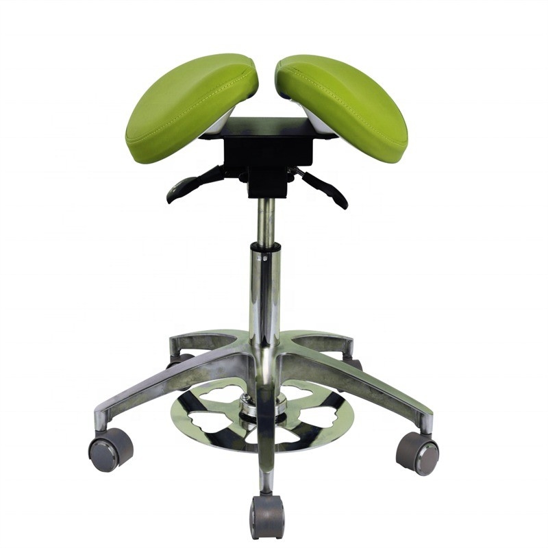 Schoonheidssalon Comfortabele stoel Groene Microfiber tandartsstoel Zaddelvorm Tandartsstoel