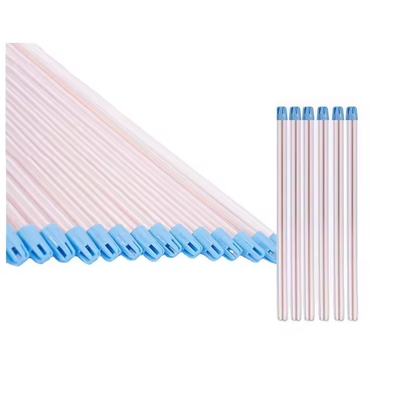 Makkelijk te buigen zuigspeling speeksel ejector pvc met koper tandheelkundige wegwerpzuig tips