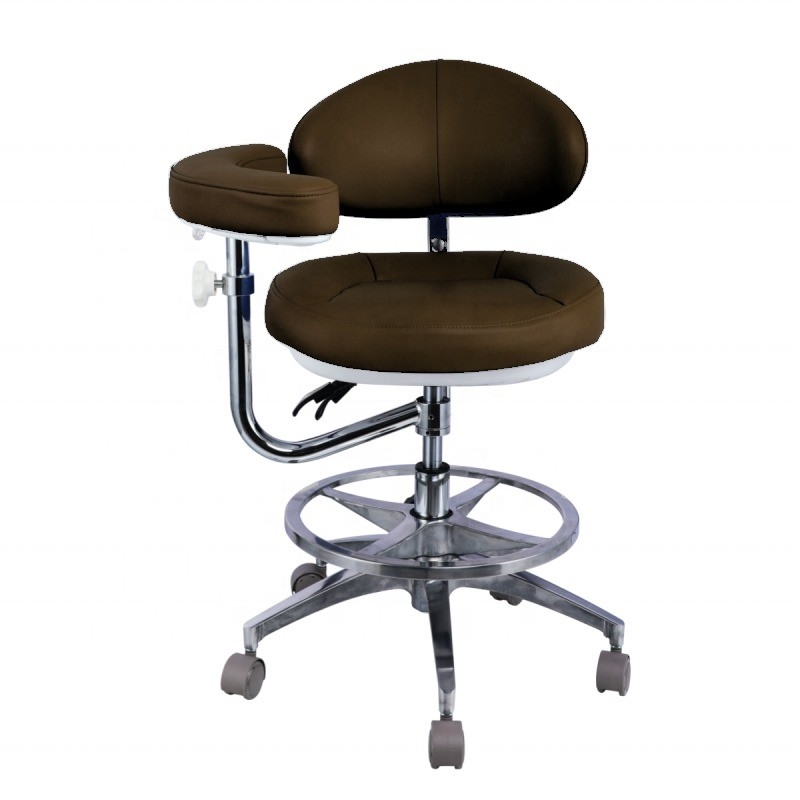 Luxe ontwerp tandarts stoel Arts stoel Werk voor microscoop Chirurgische stoel met armsteun