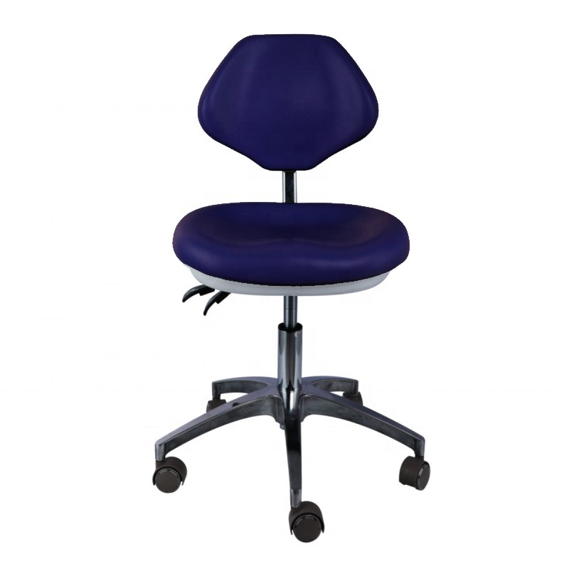 Tandheelkundige kliniek Arts Assistent Hocker Pu Leer Comfortabele stoel Blauwe kleur Tandartsstoel