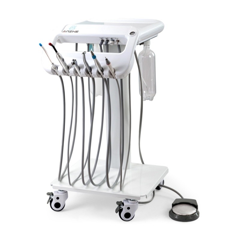 Lichte mobiele tandheelkundige trolley met 5 universele wielen draagbare tandheelkundige behandelingskarren