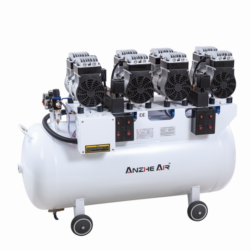 Foshan Fabriek tandheelkundige luchtpompcompressor 128L 3400W stille tandheelkundige compressor