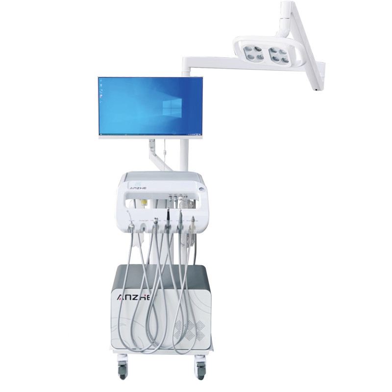 Unieke tandheelkundige trolley met PC en orale camera 2 in 1 fabriek tandheelkundige behandelingseenheid met LED-licht