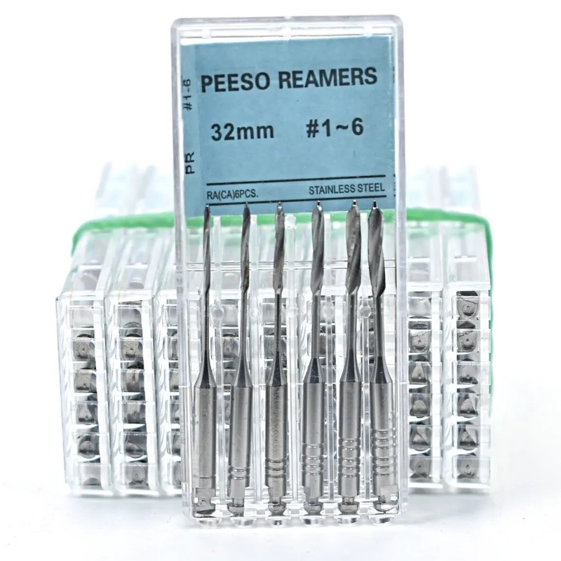 Dental Endodontic Root Canal Instrument 32 mm Dental Pesso Reamers voor het vergroten van de baarmoederhals