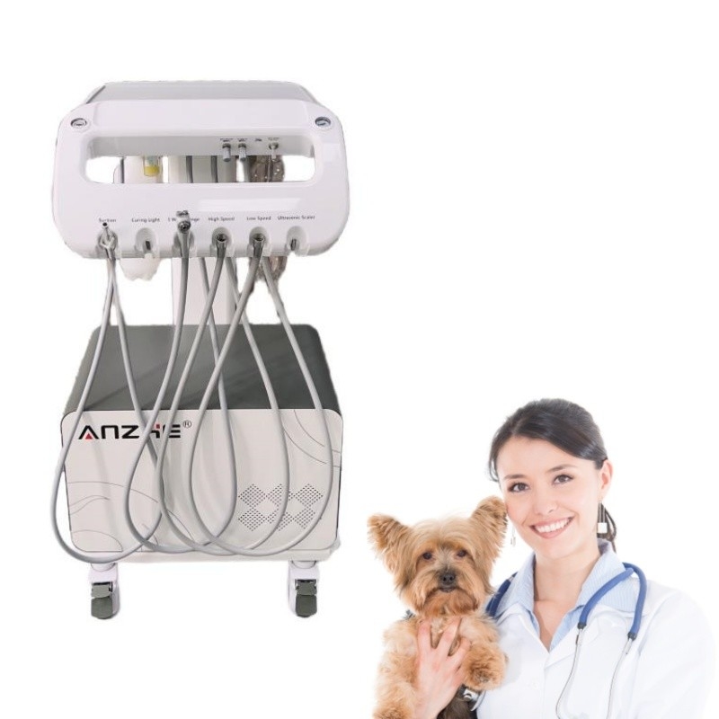 Veterinaire tandheelkundige apparatuur Mobiele tandheelkundige eenheid voor huisdierenklinieken Dierentandverzorging Verplaatsbare tandheelkundige trolley