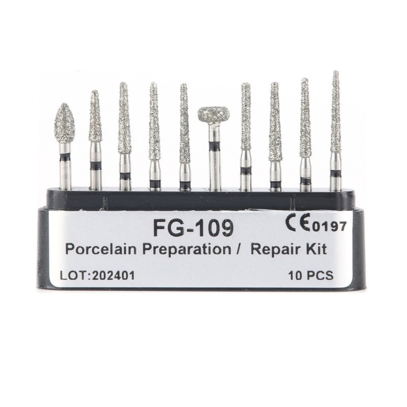 Hot Supply Dental Diamond Bur Set Finishing Cavity Preparation Kit Factory Direct High Speed Drill Bur