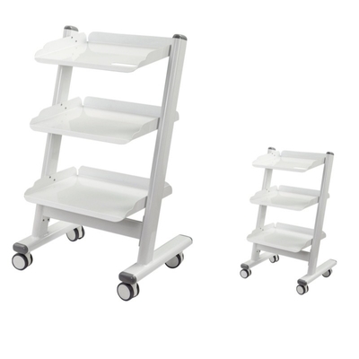 Tandheelkundige kliniek 3 laag tandheelkundige trolley ziekenhuis mobiele instrumentenwagen met 4 universele wielen