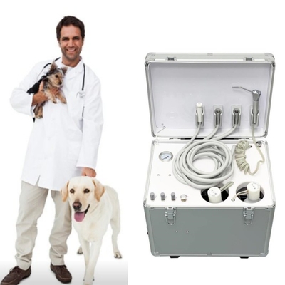 Vet gebruik draagbare tandheelkundige eenheid bagage stijl huisdieren tandheelkundige behandeling machine met luchtcompressor