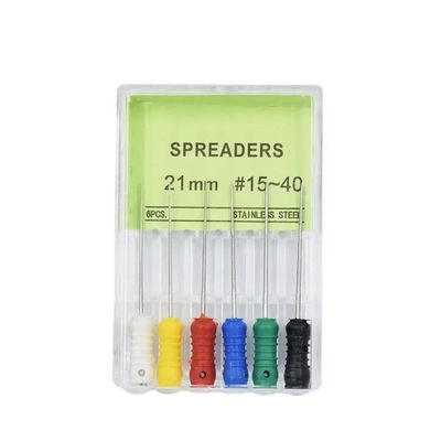 Goede prijs. Endodontische tandheelkundige conikale vingerverspreiders 21/25mm roestvrij staal handgebruik Endo wortelkanaal bestand tandheelkundige verspreiders online