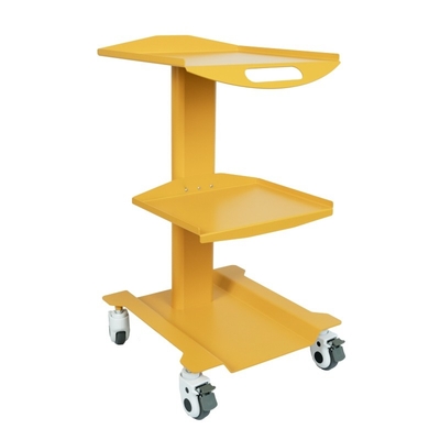 Schoonheidssalon Drielagig tandheelkundige tandheelkundige kliniek Ziekenhuis Mobiele trolley Custom Design Accepteer Gele Kleur Tandheelkundige mobiele cart