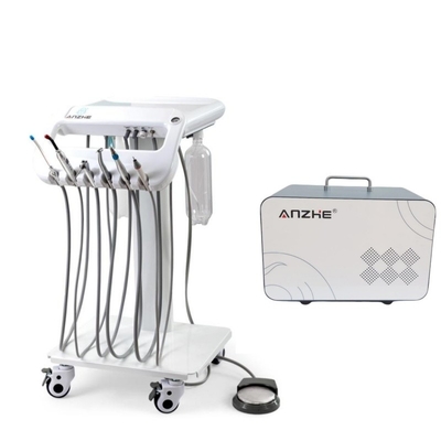 Draagbare tandheelkundige operatiebak met speeksel-ejector zuigoplossing Custom Accept Mobile Dental Delivery Unit