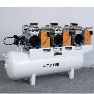 3.5HP olievrije tandheelkundige luchtcompressor met luchtdroger 3 motor Laag geluid 65dB luchtcompressor voor medisch gebruik