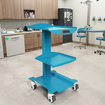 Tandheelkundige Kliniek Gereedschapskar Zwaar Ontwerp Metalen Mobiele Instrumenten Trolley Hot Verkoop Grijze Kleur Medische Mobiele Bezorgkar