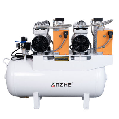 Goede prijs. 60L tandheelkundige luchtcompressor met droger 1700W stille olievrije luchtpomp voor 4 tandartsstoelen medische luchtcompressor online