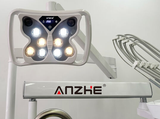 Veterinaire Tandheelkundige Behandeleenheid VET-PRO Serie met Stille 32L Air Compressor en 5-Instrumentenhouder in 304 Roestvrij Staal