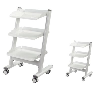Goede prijs. 3-laags tandarts trolley met ingebouwd stopcontact en 4 universele wielen voor tandartspraktijken online