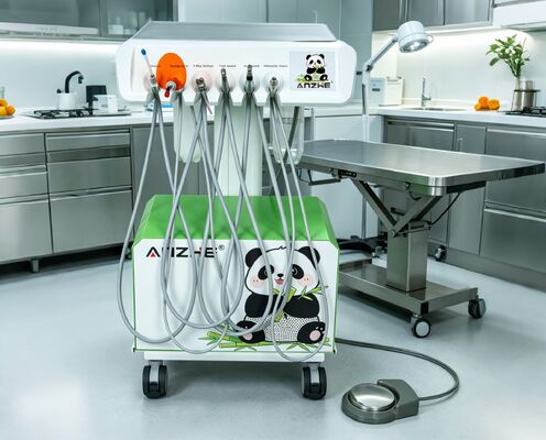Draagbare Veterinaire Tandheelkundige Unit met 550W Vermogen, 0.8Mpa Druk en 38DB Geluid voor Dierenklinieken