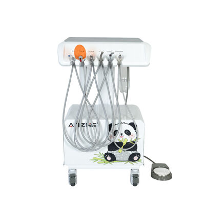 Draagbare veterinaire tandheelkundige eenheid met stil olievrije luchtcompressor ingebouwd in Scaler LED curing light zuigstelsel voor dierkliniek