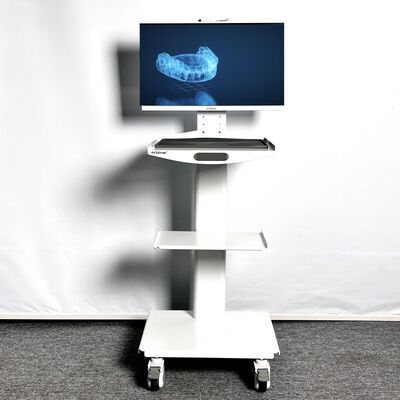 Mobiele tandheelkundige wagen met monitor, multi-layer opslag tandheelkundige kliniek kabinet trolley, ergonomische tandheelkundige werkstation voor ziekenhuis en kliniek