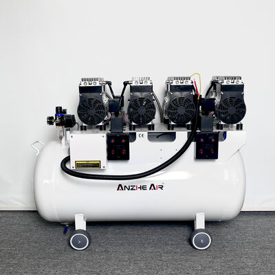 Goede prijs. 128L Stille Olievrije Tandheelkundige Luchtcompressor 3400W Tandheelkundige Kliniek Luchtpomp 420L/min Luchtstroom Medische Tandheelkundige Apparatuur OEM ODM online