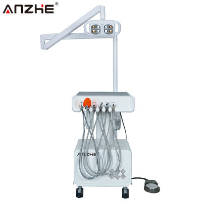 Draagbare tandheelkundige unit met ingebouwde LED-tandheelkundige lamp, luchtcompressor, zuigsysteem, ultrasone scaler, uithardingslamp, mobiele tandheelkundige apparatuur voor tandartspraktijken