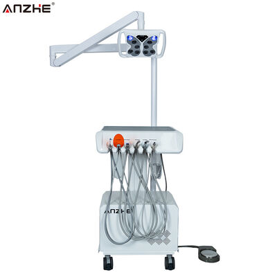 Draagbare Tandheelkundige Unit met Ingebouwde Butterfly LED Whitening Lamp, Air Compressor, Ultrasone Scaler, LED Curing Light en Zuigsysteem, Mobiel Tandheelkundig Werkstation voor Tandartspraktijken