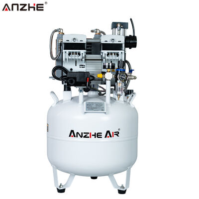 Medische Kwaliteit 40L Stille Olievrije Tandheelkundige Air Compressor met Droger 850W Geluidsarme Luchttoevoersysteem voor Tandartspraktijken