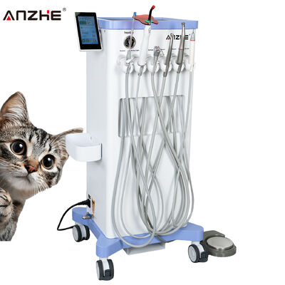 Goede prijs. Draagbare Veterinaire Tandheelkundige Unit met Elektrische Motor 1:5 Fiber Optic Contra-hoek Veterinaire Tandheelkundige Trolley met Zuigscaler en LED Polymerisatielamp online