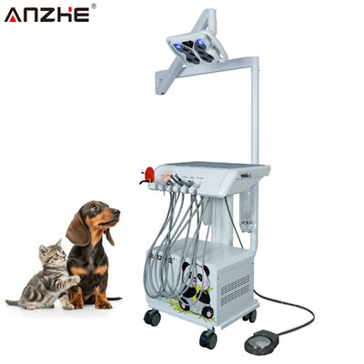 Goede prijs. Draagbare Veterinaire Tandheelkundige Eenheid met Vlinder Tandheelkundige Lamp Mobiele Veterinaire Tandheelkundige Werkstation met ingebouwde luchtcompressor Scaler Curing Light en Zuigsysteem online