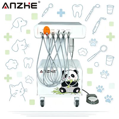 Goede prijs. Draagbare Elektrische Veterinaire Tandheelkundige Unit met Air Compressor Mobiele Dier Tandheelkundige Apparatuur met Scaler LED Uithardingslamp & Zuigkracht online