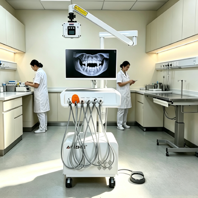 Goede prijs. Alles-in-één Veterinaire Tandheelkundige Unit met Draagbare X-ray HD Intraorale Camera en Stille Olievrije Luchtcompressor online